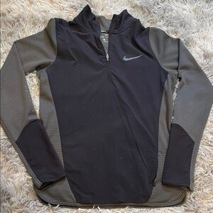 Nike Black and Gray Zip-Up Jacket
